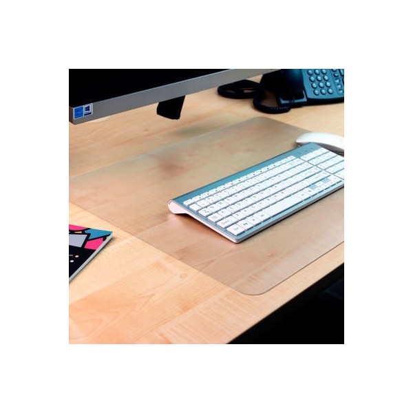 Floortex Usa Llc Desktex Polycarbonate Rectangular Desk Pad with Anti, Slip Backing , 35" x 71", Crystal Clear FRDE3571RA - main